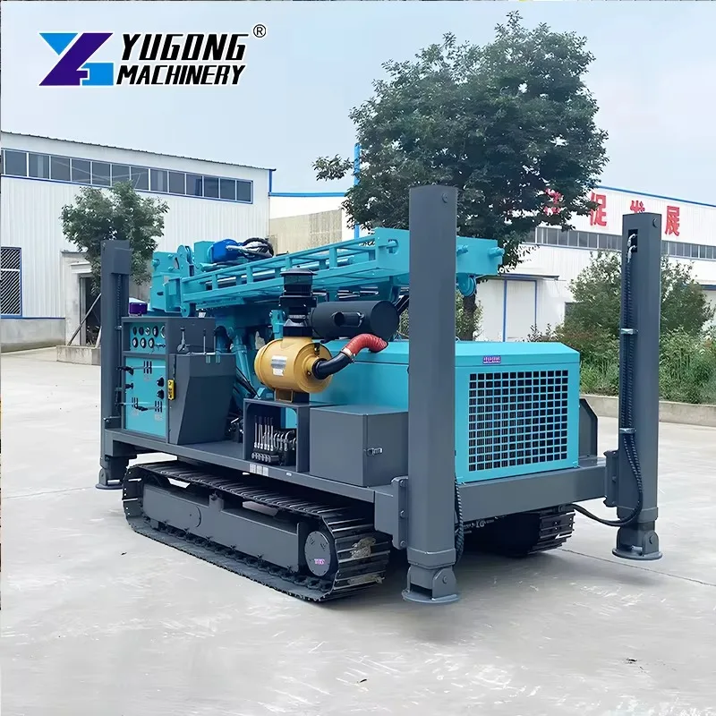 Full Hydraulic Core Drilling Rig 390m Depth Crawler Type Geological Mining Exploration Core Drill Machine