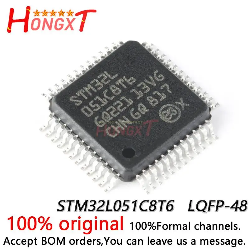 100% NEW Original STM32L051C8T6 LQFP-48 ARM Cortex-M0+32-bit microcontroller MCU.