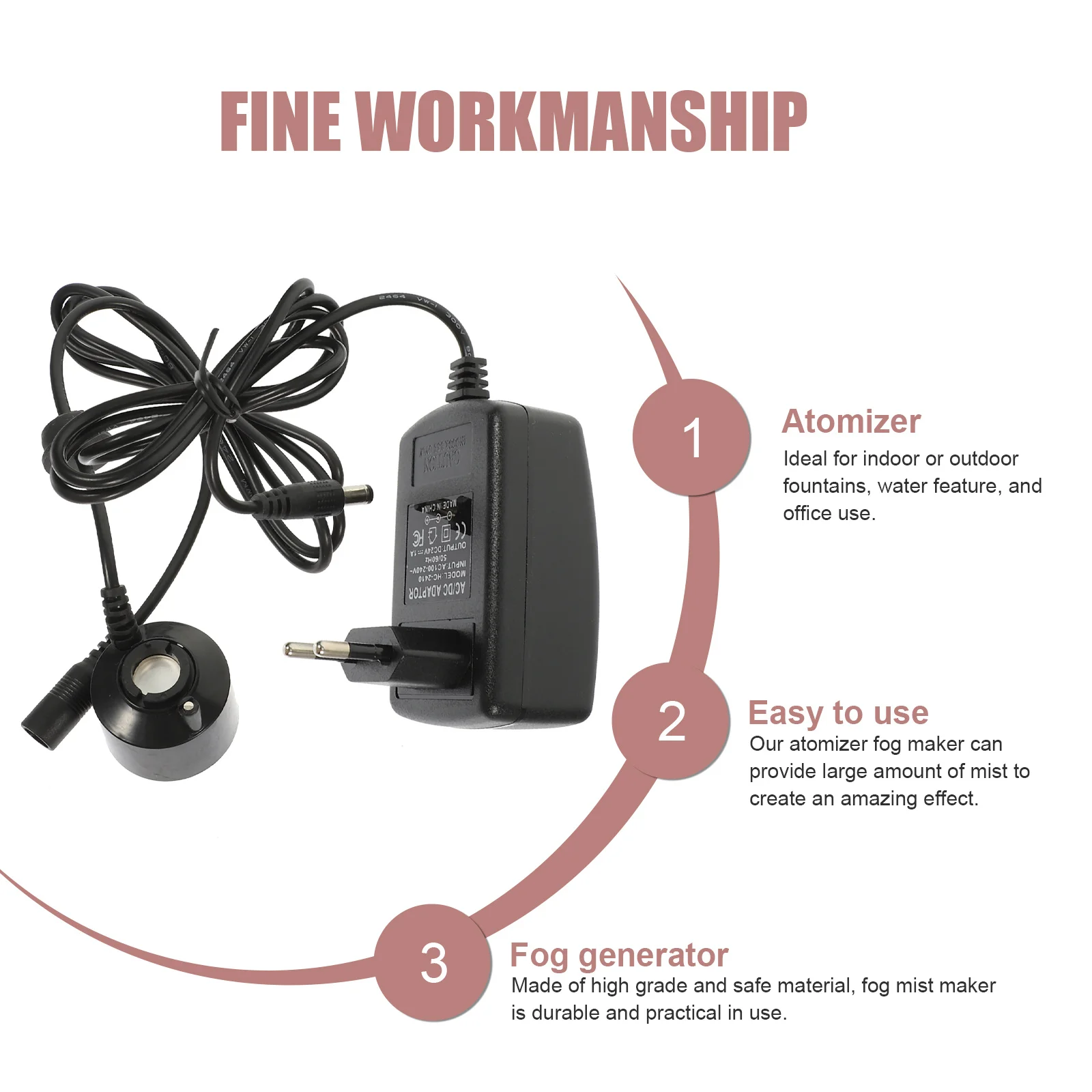 

Air Fogger Maker For Fish Tank Pond Mini Fog Machine Garden Landscape Mister Fog Maker Aquarium Bonsai Decor Eu Plug