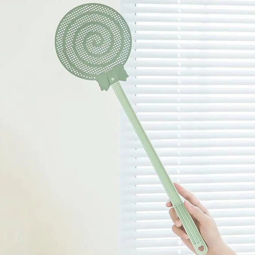 Fly Swat Racket Lightweight Fly Swatter Efficient Durable Lollipop Fly Swatters Long Handle Lightweight Design with for Indoor
