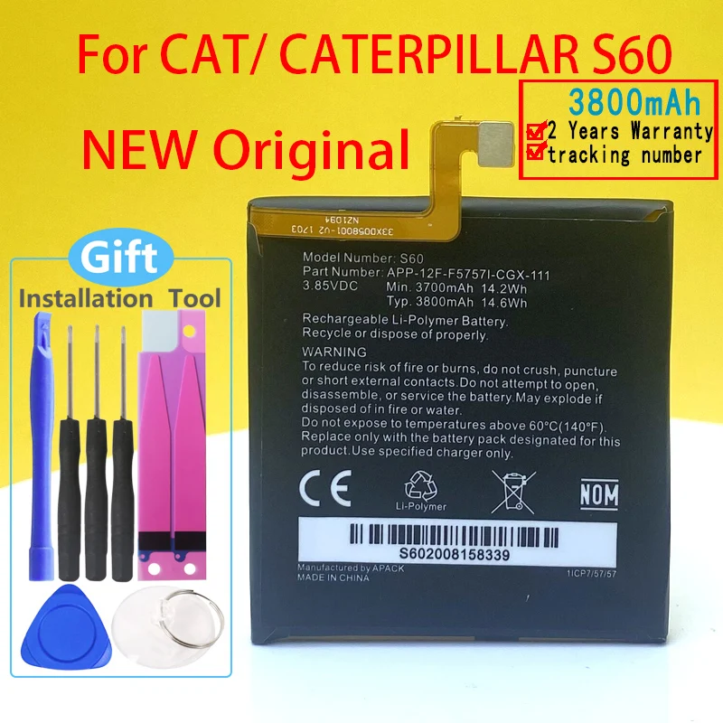 New High Quality Original 3800mAh Battery For CAT S60 APP-12F-F57571-CGX-111 PHONE With Tracking Number