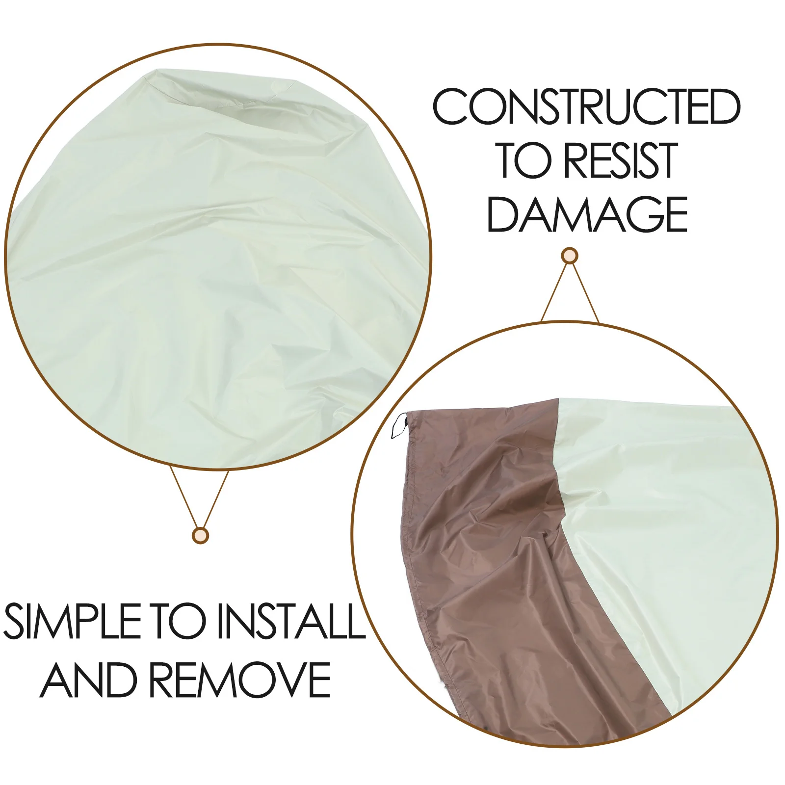 Sun Resistant Waterproof Garden Fountain Cover 122x173cm Protective Cover for Outdoor Statue Fountain Bird Bath 210d Oxford