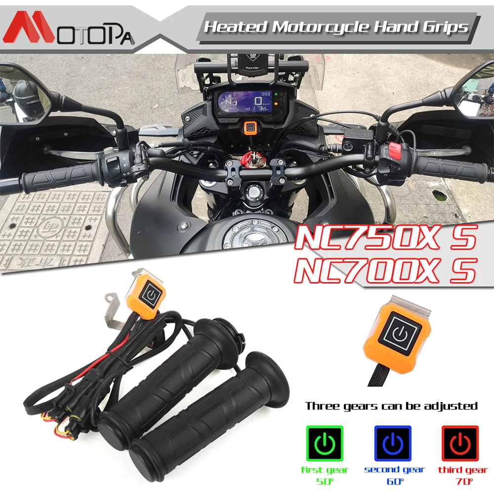 

NC700X Heated Motorcycle Hand Grips ATV Handlebar Heater Handlebar Hand Warmers For Honda NC700 NC700S NC700X NC750 NC750X