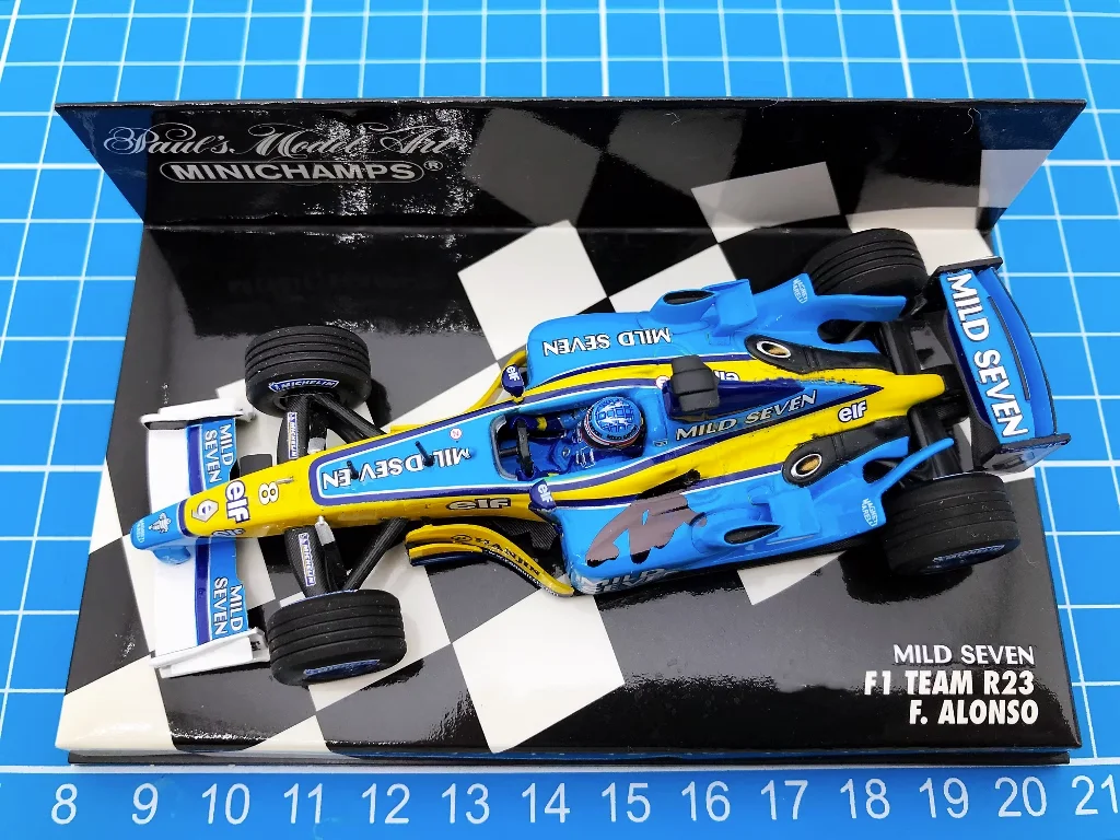 

Minichamps 1:43 F1 R23 2003 Fernando Alonso Personally Sign Simulation Limited Edition Resin Metal Static Car Model Toy Gift