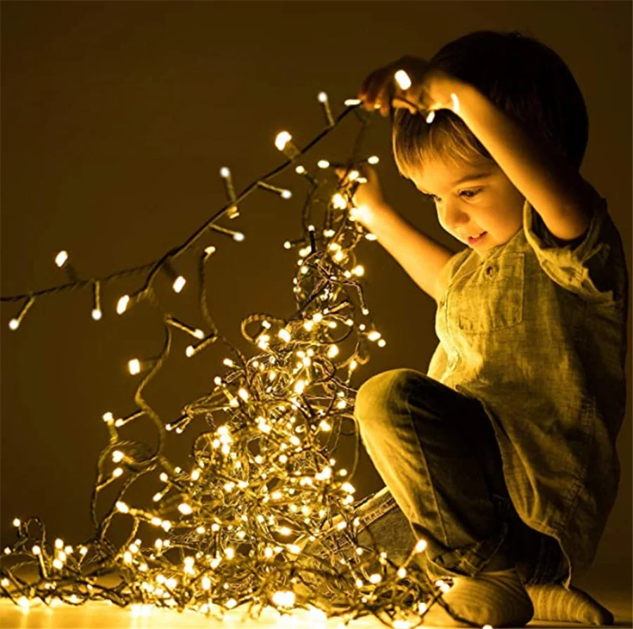 30M/50M LED Christmas Fairy String Lights Outdoor 8 Modes Waterproof Holiday Twinkle Garland Lamp for Garden Party Bedroom Decor