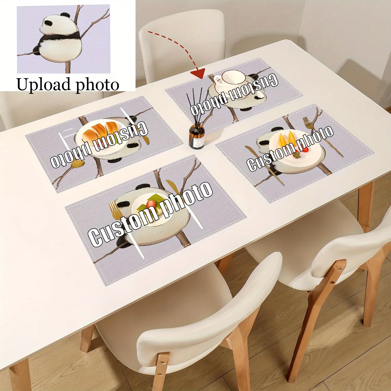 Custom Logo/Text/Pattern Placemats, Personalized Photo Placemats, Western-Style Placemats, Premium Custom Photo Placemats