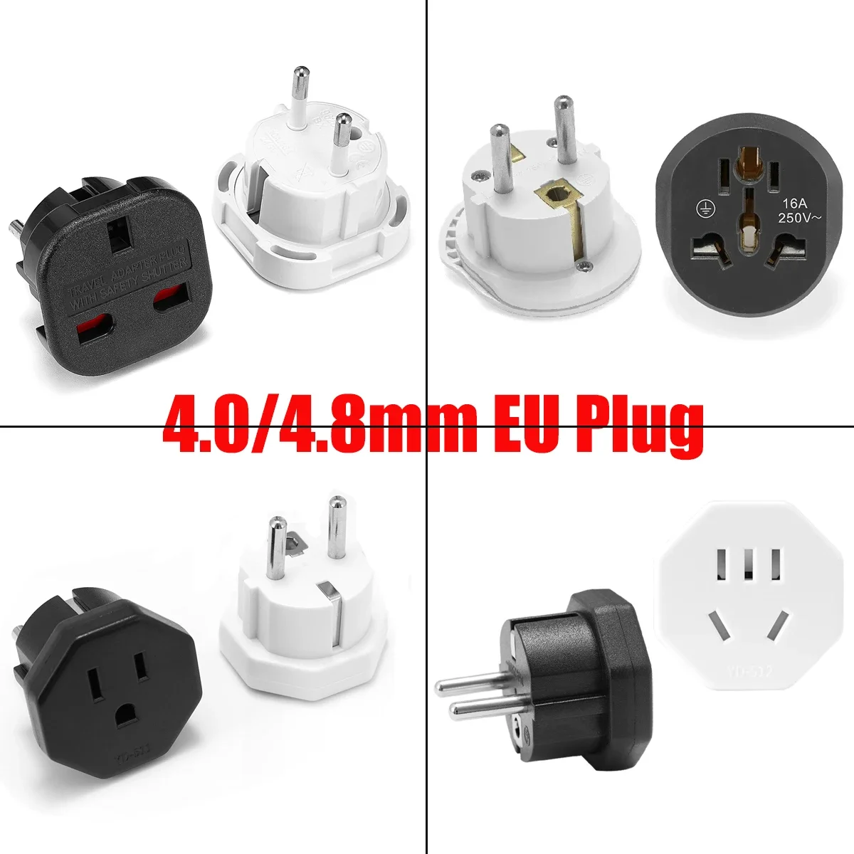 UK To EU Euro European Russia Universal Travel Adapter US EU To UK British Korea France Plug Adapter Electrical Socket Converter