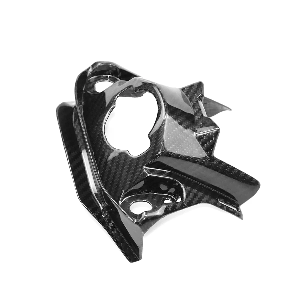For Honda CB650R CBR650R 2019 Motorcycle Modified Part Carbon Fiber Front Lock Cover Decorative Cover