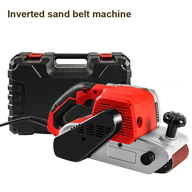 Industrial Grade Sanding Machine 4 Inch Belt Machine Household Portable Small Sandpaper Plane Polishing Polisher 220V