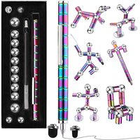 Fidget Magnetic Pen Toy, Magnet Polar Pen, Decompression Writing Pen for Anxiety Relief, Finger Spinning Gifts for kids and Teen