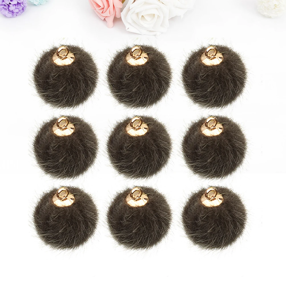 

24pcs Earrings Ball Pendant Diy Hairball Pendant Bright Color Lightweight Durable Portable Elegant Unique Shape Fashion Jewelry