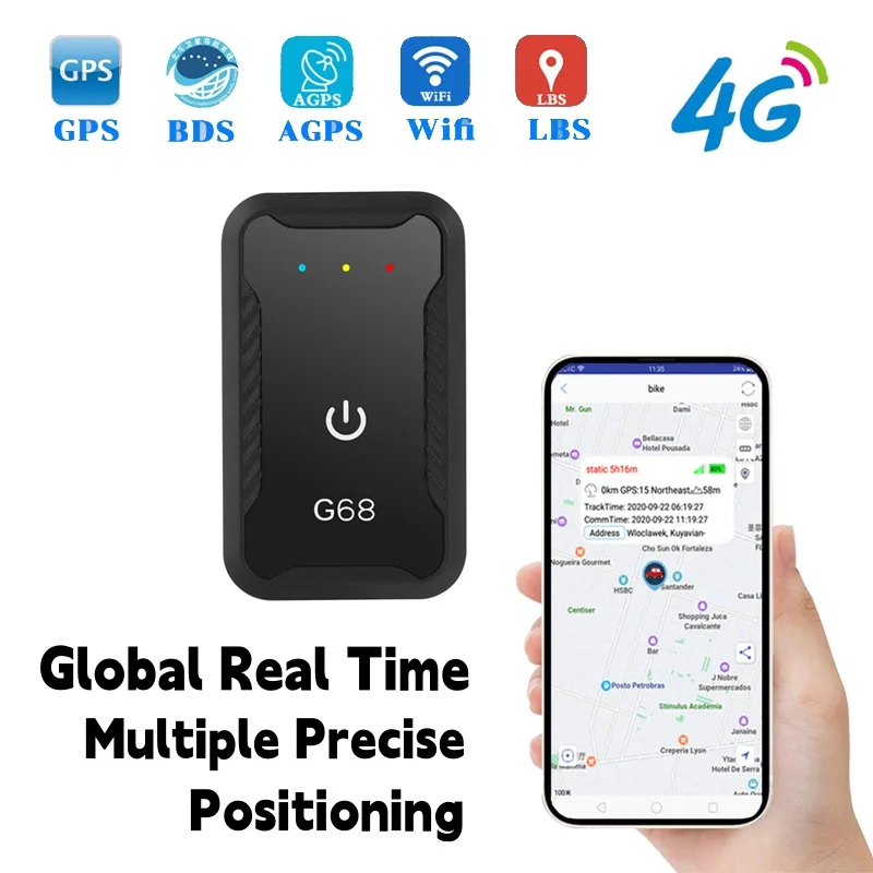 CD G68 4G Mini GPS Locator Real Time Global Positioning Car Magnet IP67 4G GPS Tracker Tracking Device Tamper Alert
