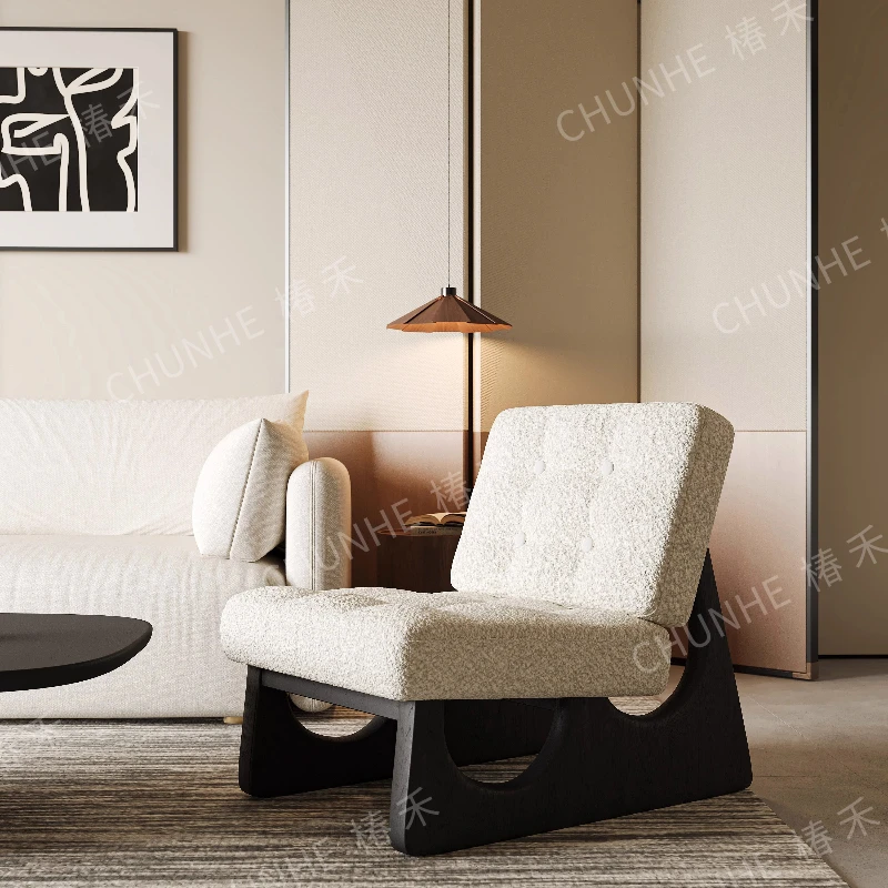 

Nordic antique single sofa leisure chair living room balcony designer Internet celebrity wabi sabi lazy single Furniture Home