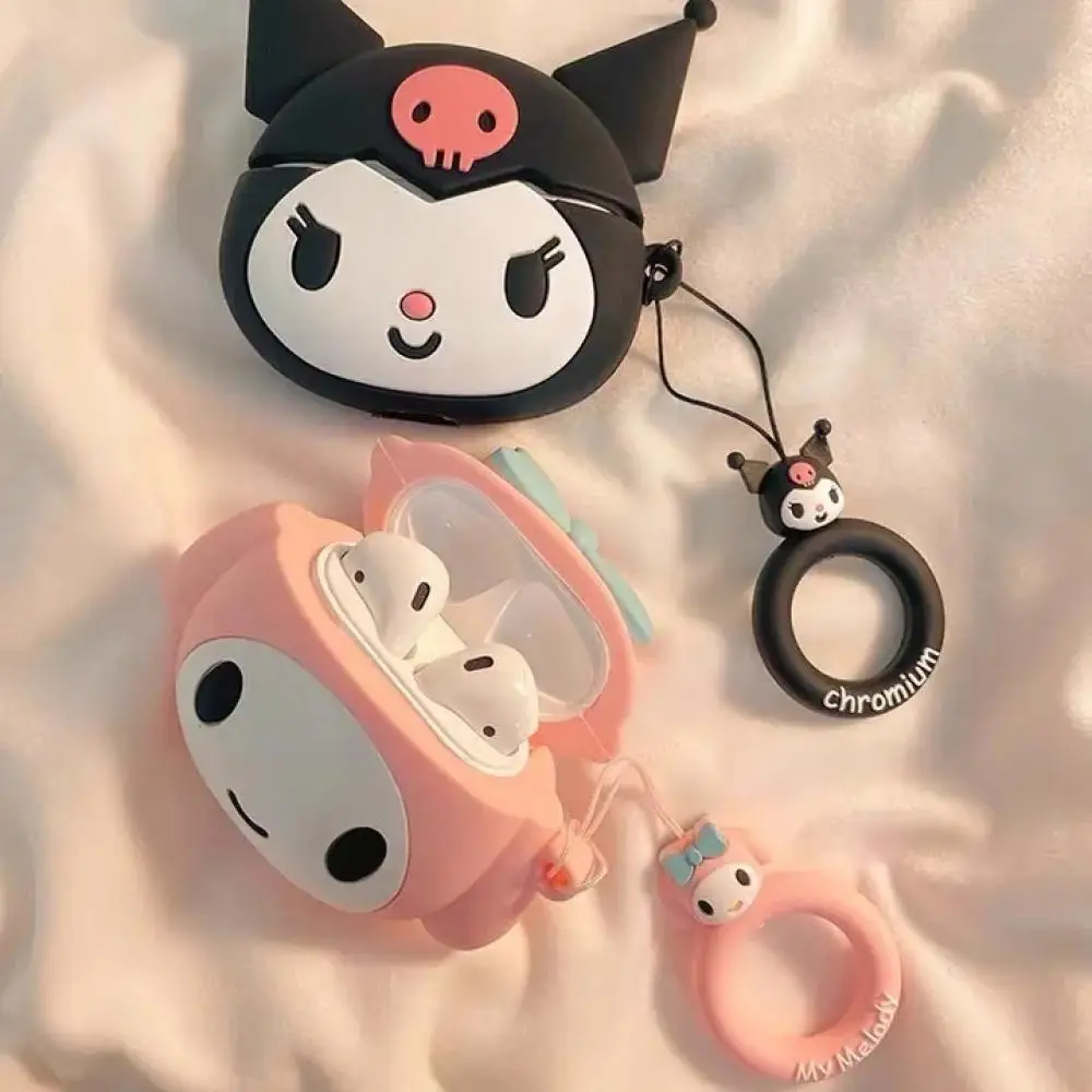 

Kawaii Kuromi наушники рандомные наушники Sanriod защитные Airpods1 2 3 Bluetooth поколение Pro удобный чехол набор аксессуаров