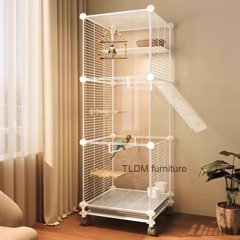 Living Room Metal Bird Cage Canary Animal Aviary Hut Parrot Pet Finch Bird Cage Bath Playground Gabbia Per Uccelli Bird Cage