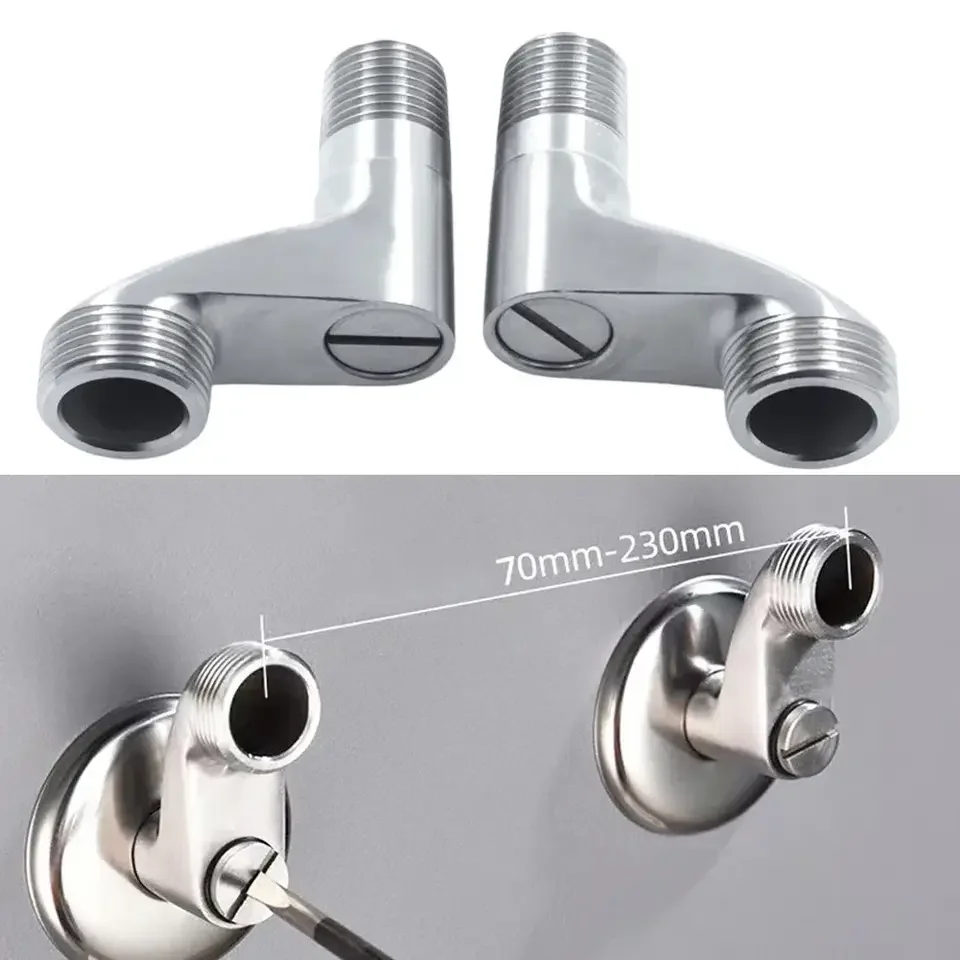 

Width Adjustable Angle Valve Replacement Shower Faucet Adapter Part Stainless Steel Wall Mounted Bathroom Accessories 2Pcs/Set