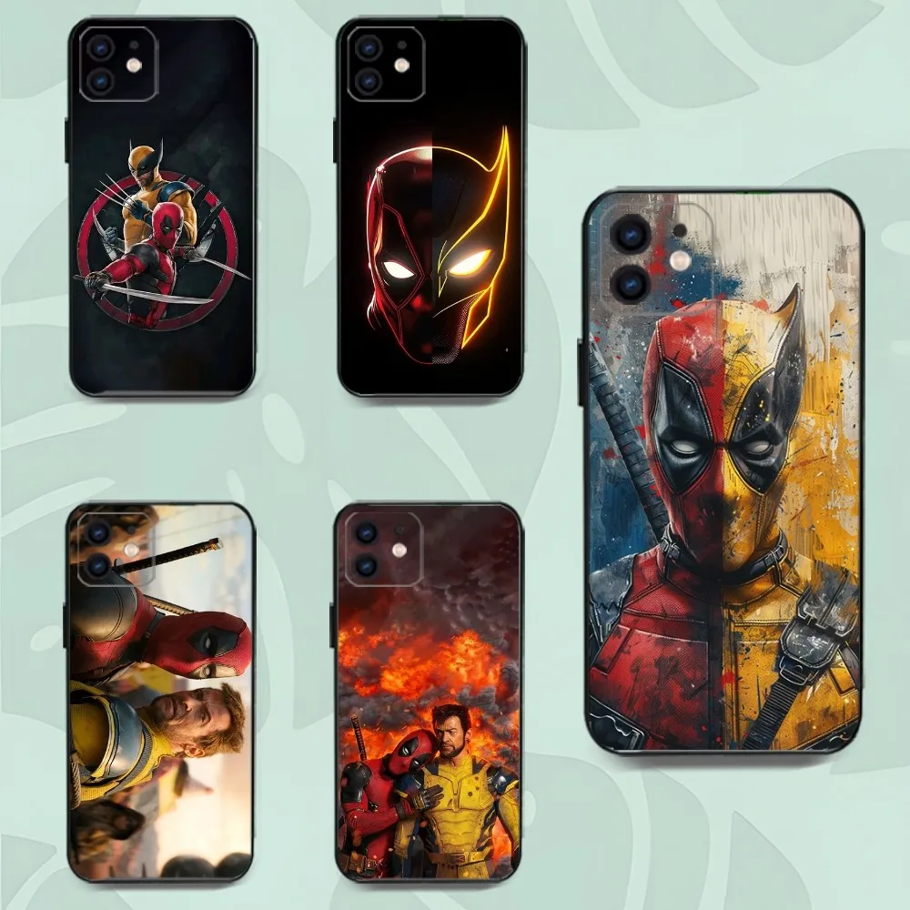 W-Wolverine Vs D-Deadpool Phone Case For Iphone 15 11 13 14 Pro Max 7 8 Plus X Xr Xs Max Se2020 12mini Cover Case