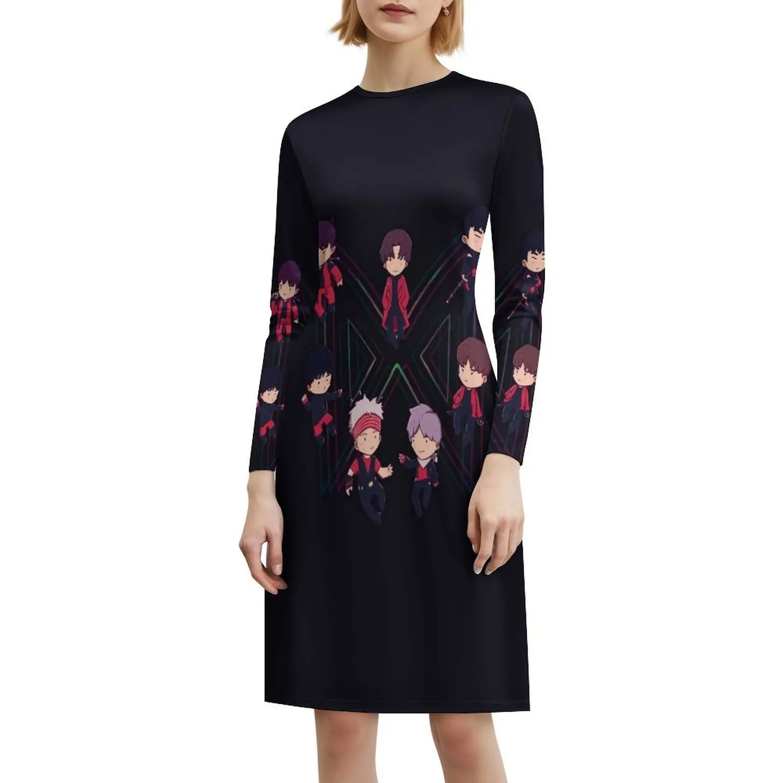 فستان Monsta X Boho Chic أنيق أنيق لحفلات الزفاف على الشاطئ فستان Kpop K Pop Monstax Monsta X Jooheon Im فستان سهرة للنساء