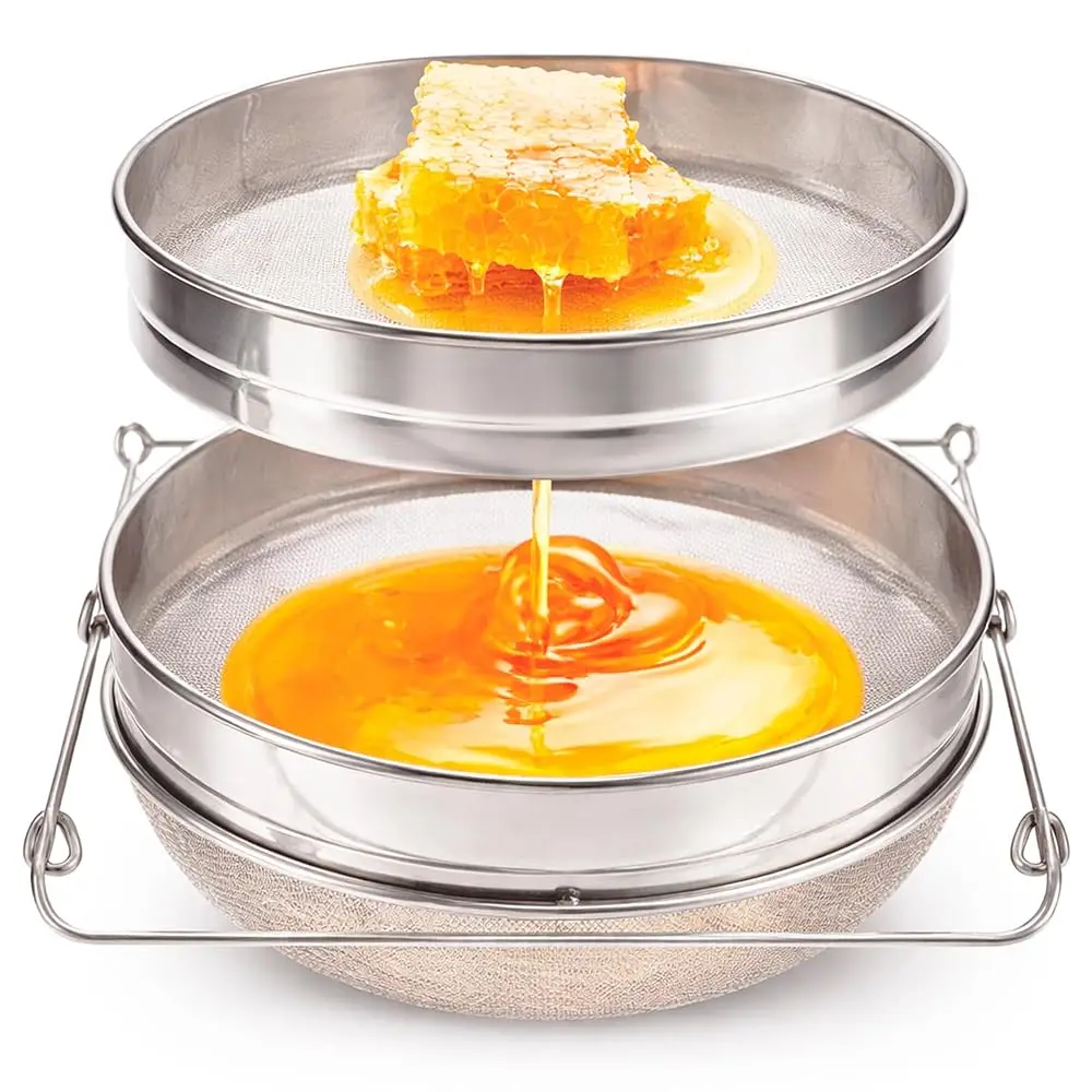 

Parent Honey Strainer Filter Honey Filter 2 Piece Honey Double Strainer Honey Extractor Equipment (Strainer Filter)
