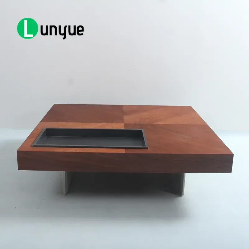 Modern Minimalist Italian Design Wooden Coffee Table for Living Room Furniture Hot Sale