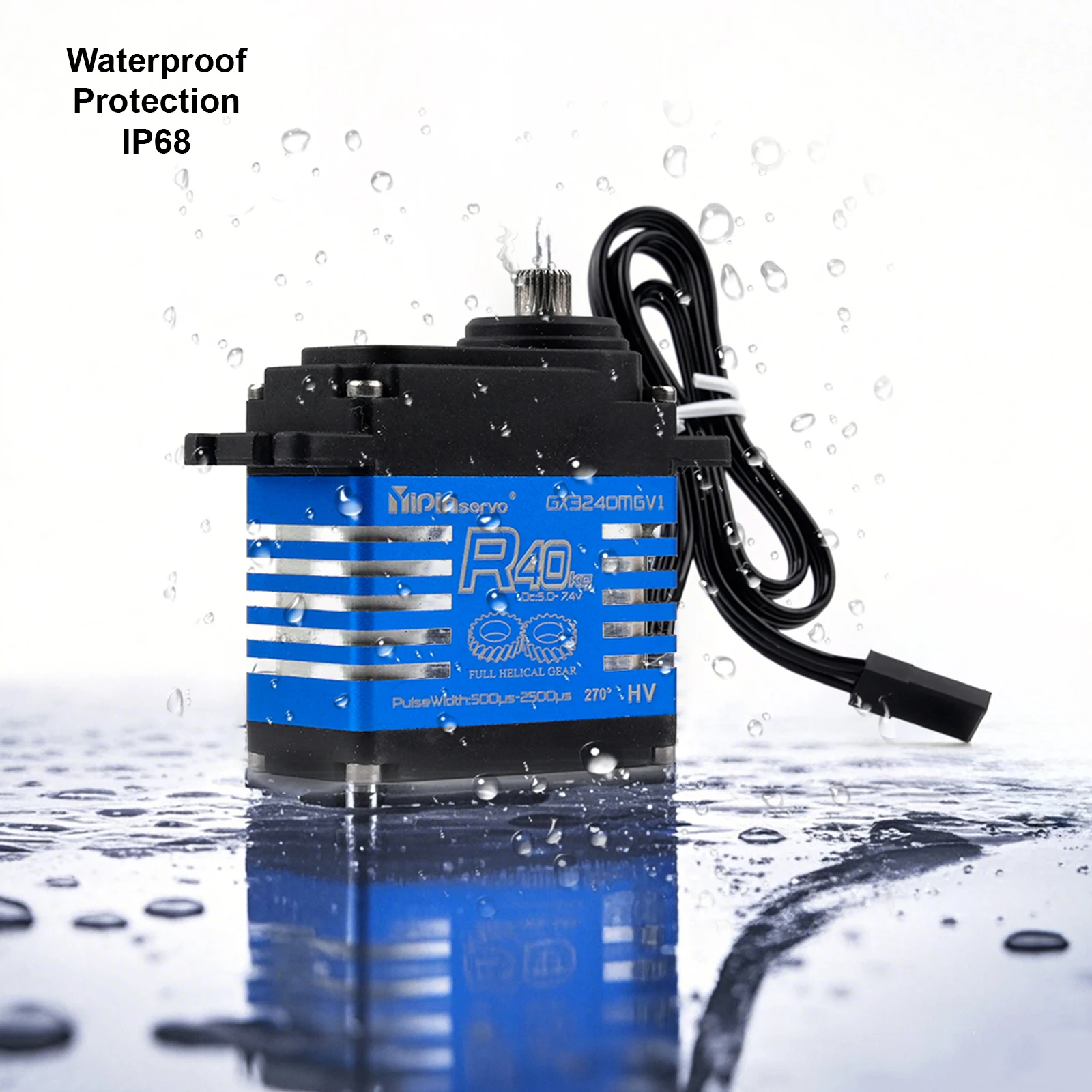 2 قطعة YP3240SMG 40 كجم أجهزة رقمية IP68 مقاومة للماء عزم دوران عالي 180 ° /270 ° /357 ° /360 °   ترس معدني لزاحف RC 1/8 1/10 TRX6 SCX10