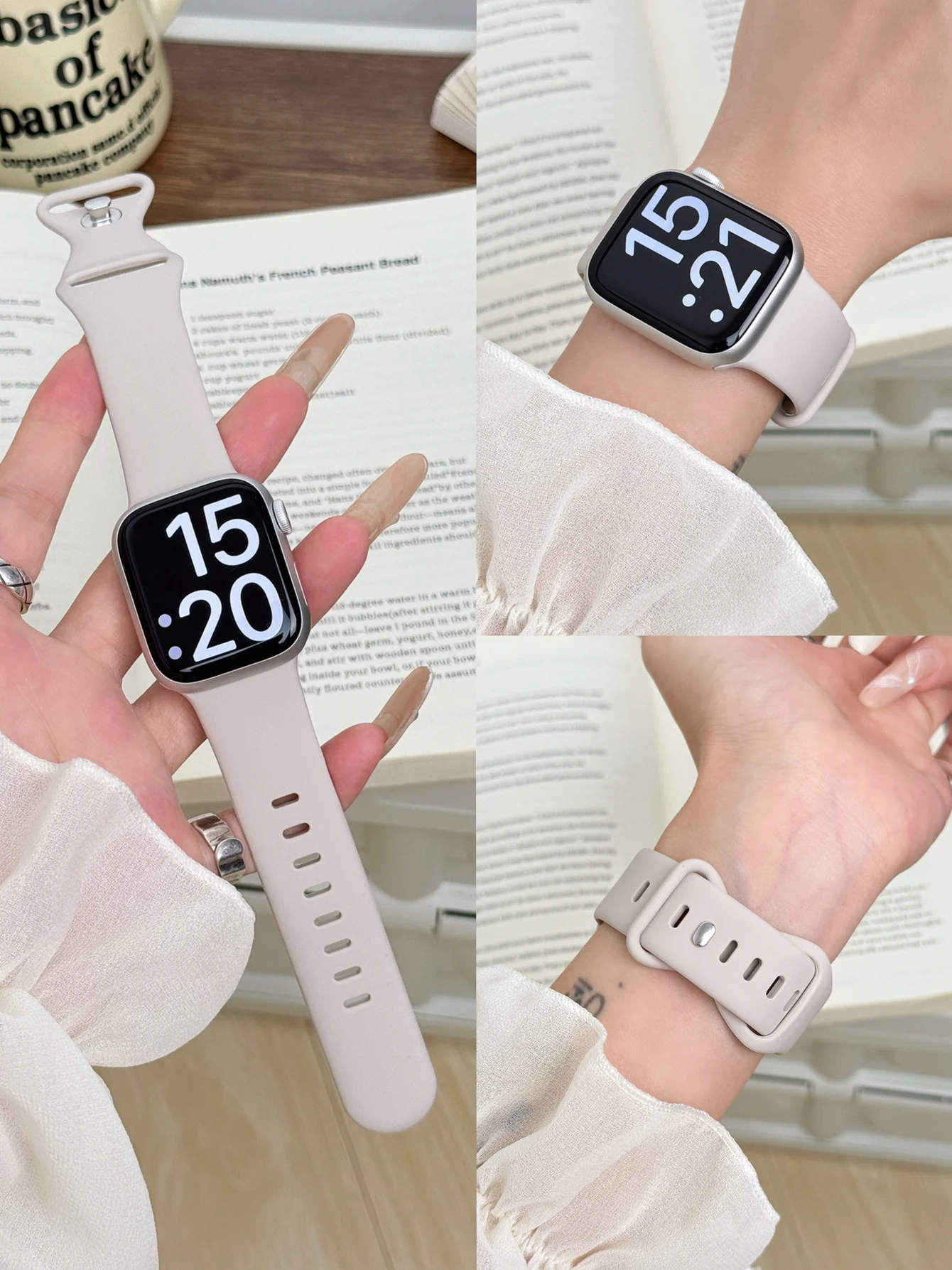 

Silicone loop For Apple Watch band women 10/9/7/ 38mm 40mm 41mm 42mm 44mm 45mm 46mm Strap