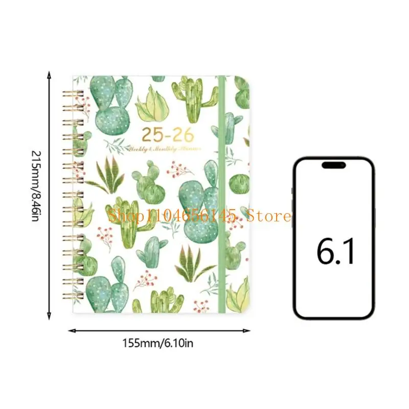 5ASD Elegant English Weekly Schedule Journal Spirals Binding Design for Student Professionals