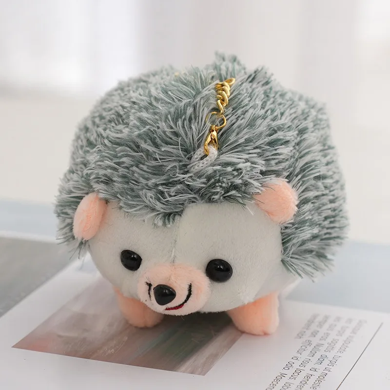 10 cm Neue Bunte Igel Plüsch-schlüsselanhänger Spielzeug Nette Igel Tasche Anhänger Puppe Greifen Maschine Puppe Spielzeug Rucksack Hängen für geschenke
