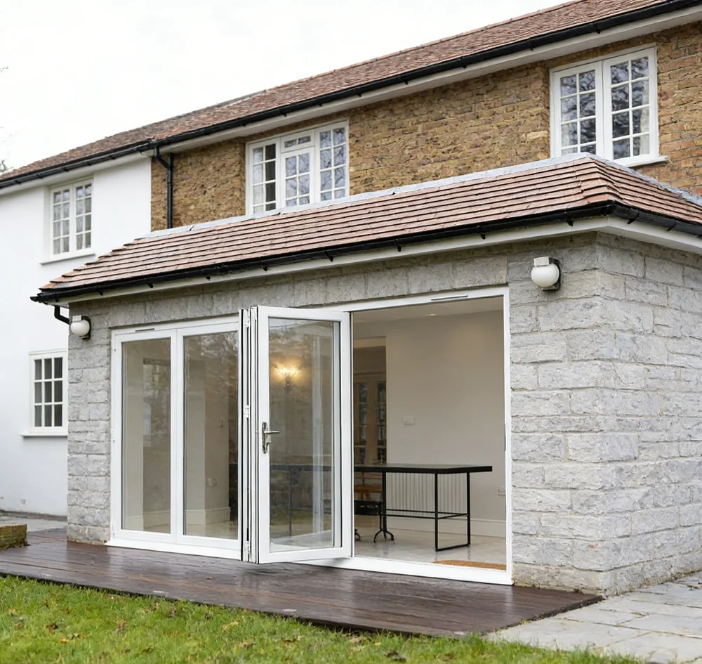 

Aluminum Alloy Profile Patio Accordion Door for Balcony Sliding Glass Folding Door Custom Color Powder Coating Bifold Door