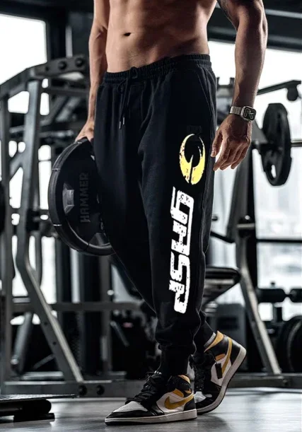 GASP European and American Fitness Pants Men's Trousers Loose Large Size Muscle Leisure Sports Training Gym