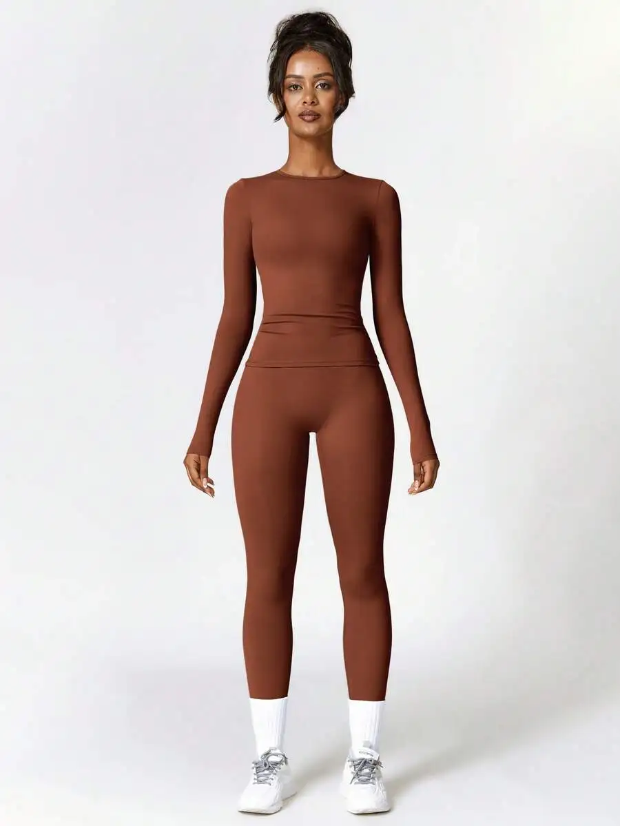 

Womens 2-Piece Sports Set Yoga Running Suit Comfortable Skin Friendly