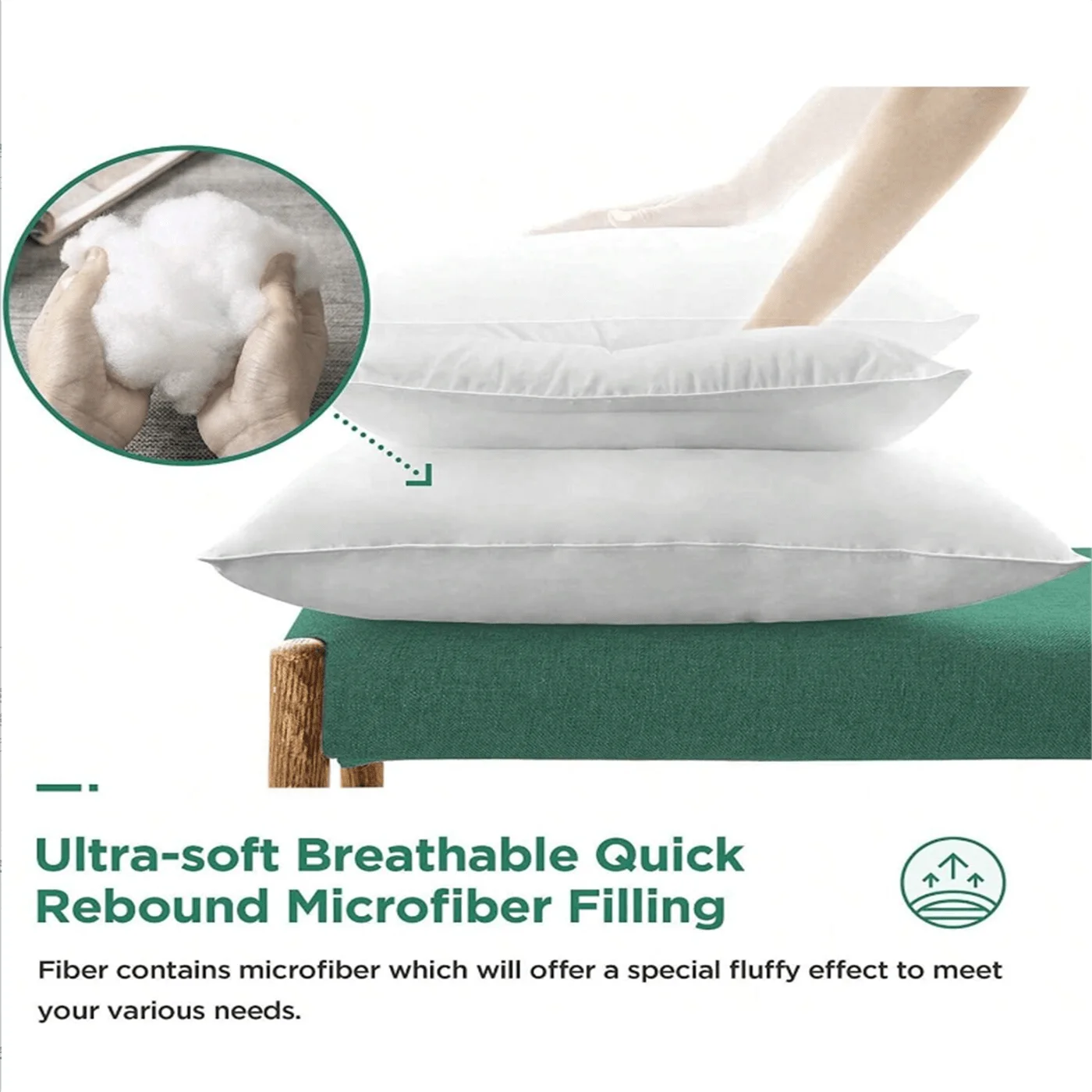 4pcs White Pillow Insert Suitable For Bed Sofa Office Car Seat Multi-Functional Pillow Core sf260203205423632550725