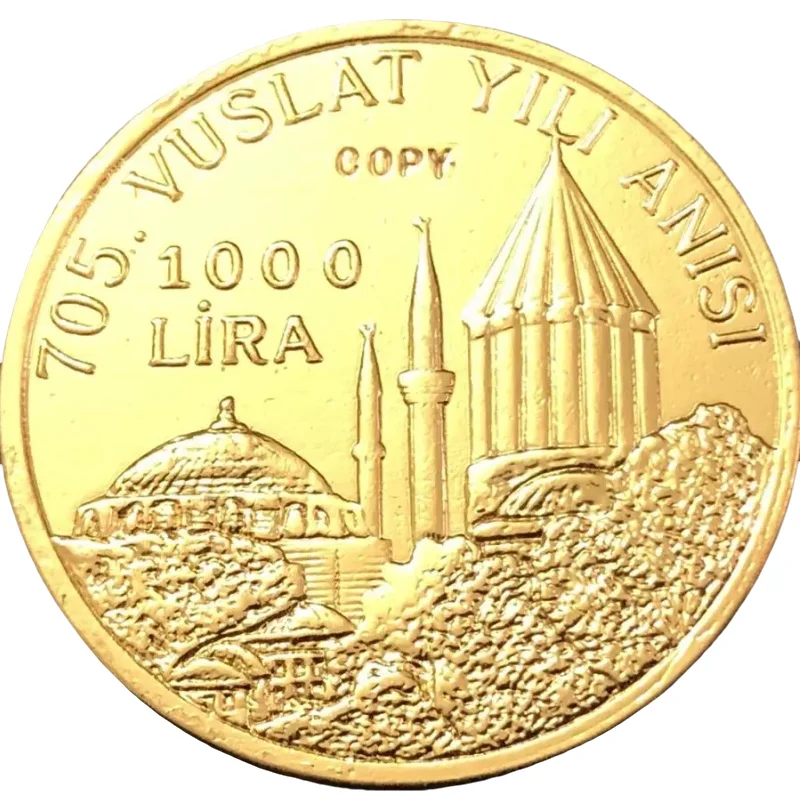 

1978 Turkey 1000 Lira Jalaladdin Rumi Gold Copy Coin
