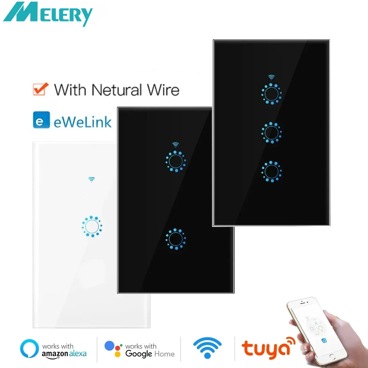 

SHAWADER Умный выключатель света Wi-Fi