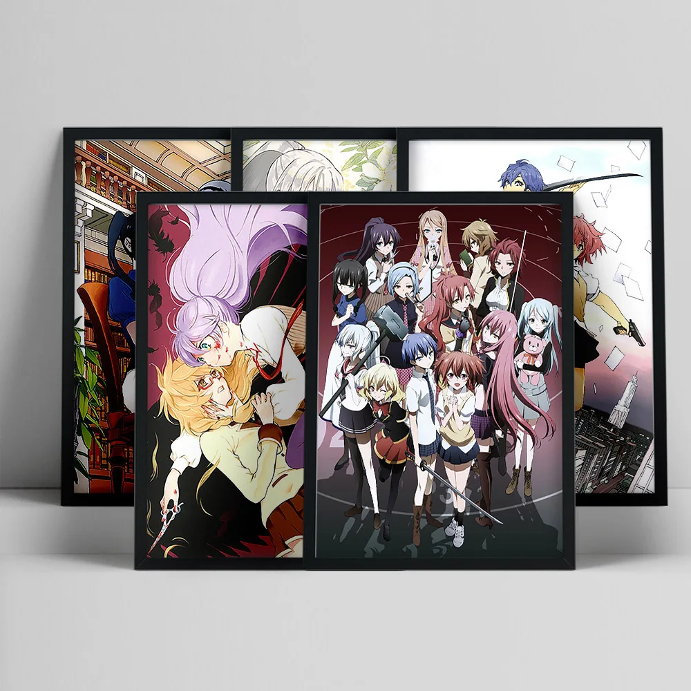 Póster Artístico impreso de Anime japonés de la historia del enigma del diablo, pintura en lienzo de Manga, imagen de pared de dibujos animados, decoración Otaku