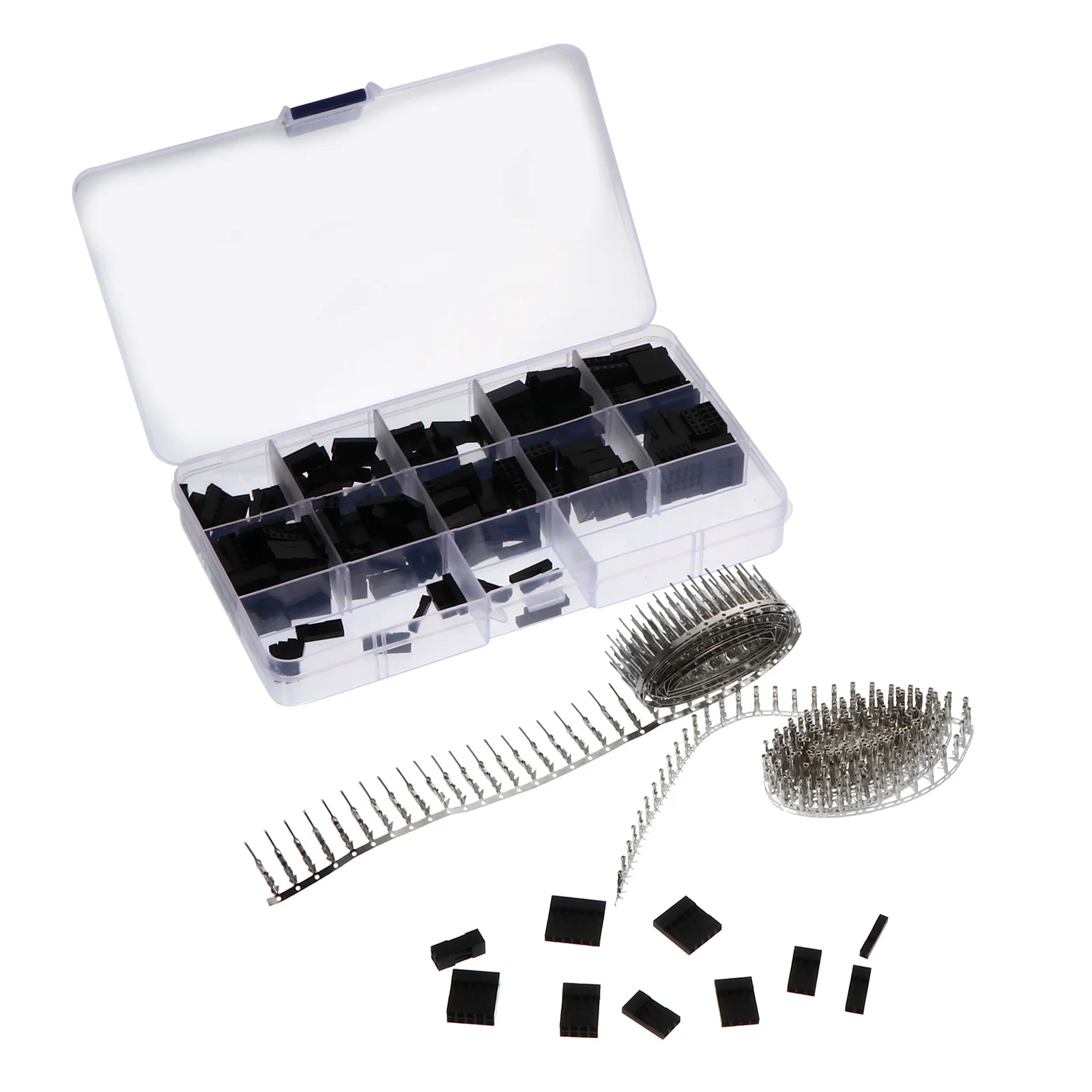 

610pcs Connector Set 2.54Mm Jumper Cable Terminal Plastic Wire Pin Header Breadboard Compatible Crimping Tool Premium
