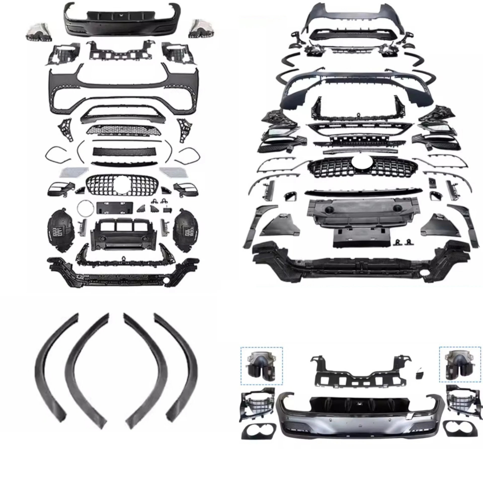 

Front Rear Bumper Wheel Eyebrow Tail Shovel for Mercedes Benz GLE COUPE 63 53 20-22 Convert 63 Body Kit