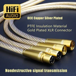Gold XLR Cable 8N OCC Silver Plated RCA Gold Plated Reference Audio Line With RCA XLR Plug For Amplifier Mixer