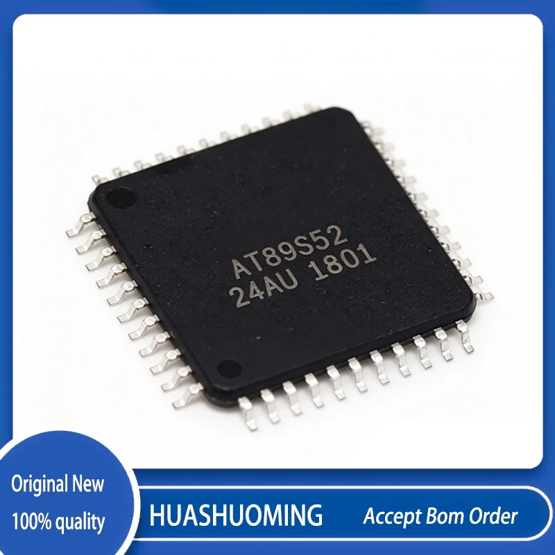 10Pcs/Lot   AT89S52-24AU  AT89S52  QFP-44
