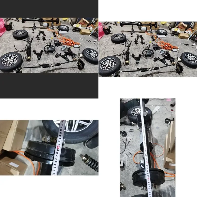 For 72V 5000W Electric Go Kart Rear Motor Axle Assembly With Front Independent Suspension Chassis Parts High Power DIY Kit