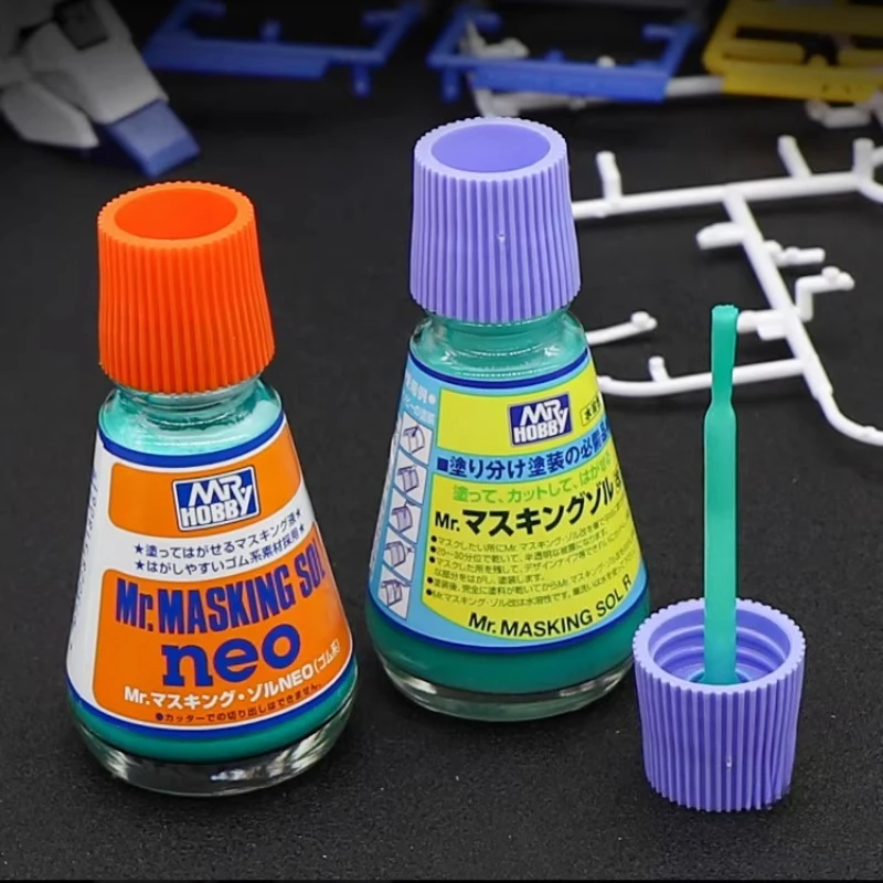 Tamiya Model Paint Set - Wasserlösliche Abdeckflüssigkeit M132/M135 mit Pinsel, Militärmodell,
