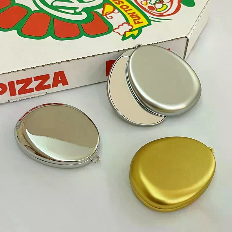 

Двустороннее косметическое зеркало в форме устрицы, раздвижное складное зеркало, зеркало для ручной клади для девочек, небьющееся компактное косметическое зеркало