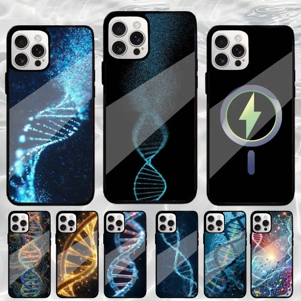 

Biology DNA Science Phone Case For iPhone17,16,15,14,13,12,11 Plus,Pro Max Magnetic Magsafe Wireless Charging