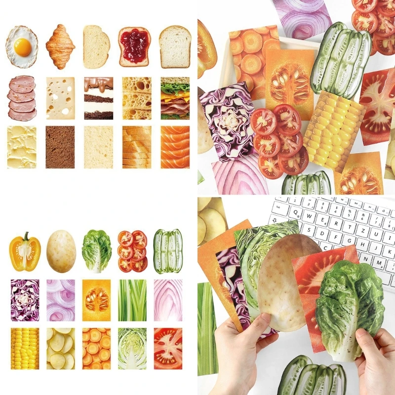 96GE 30 ورقة الفاكهة الخضروات منقوشة اوراق الملاحظات الكتابة الإبداعية دفاتر الملاحظات لسكرابوكينغ مجلة بطاقة صنع المشروع الحرفي #6