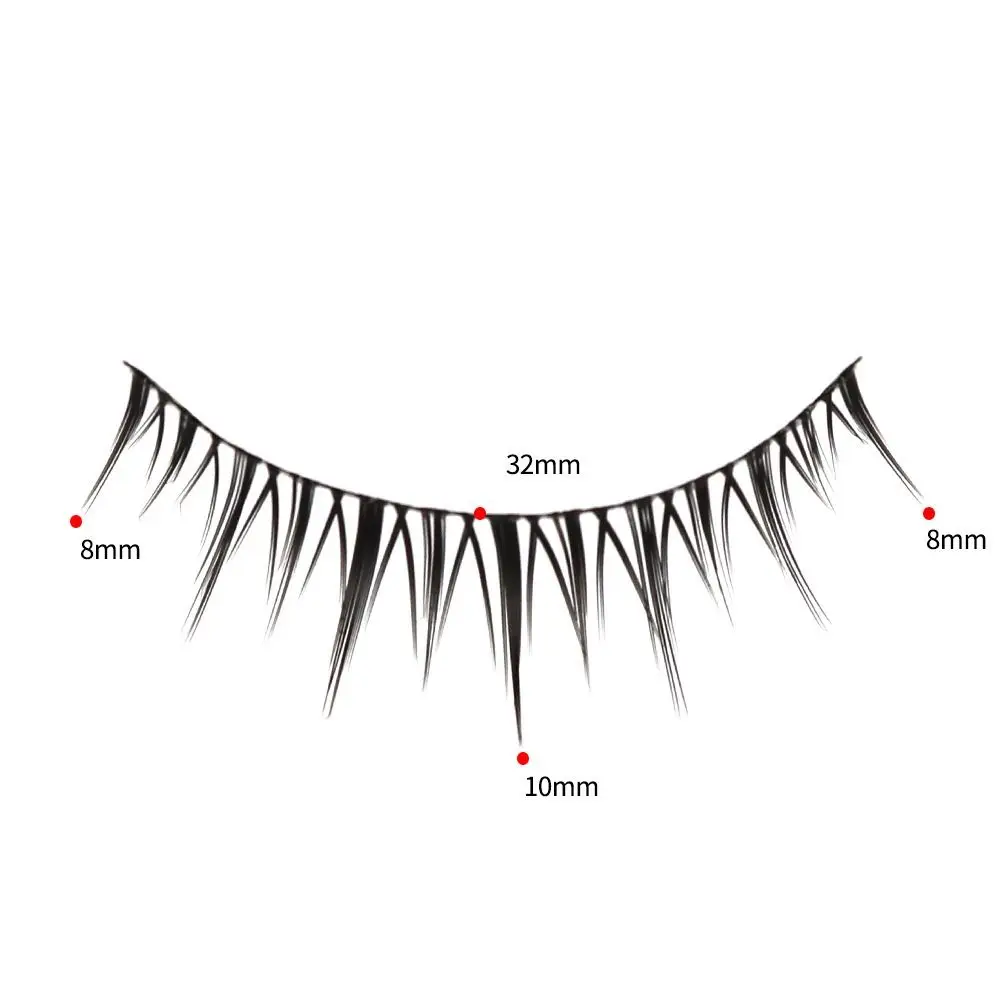 Cílios postiços de aparência natural 3D Coreano Japonês Anime Espetados Cílios de fada finos Cílios de vison falso
