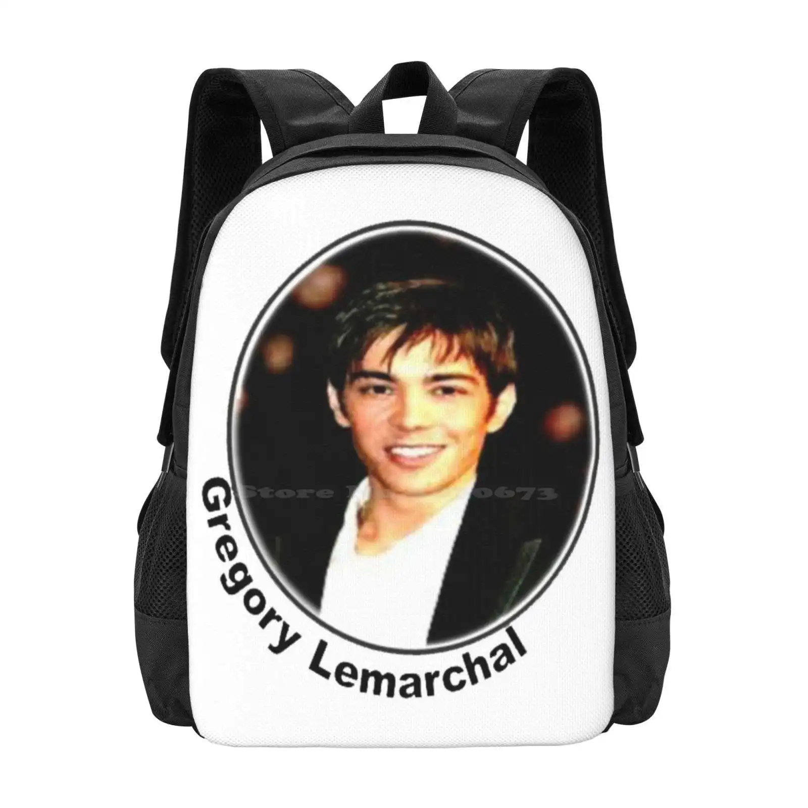 Gregory Lemary-Mochila Padrão Moda Design, Laptop Bag, Travel Bag, Padrão Escola, Tributo Estrela Academy, Cantor morto