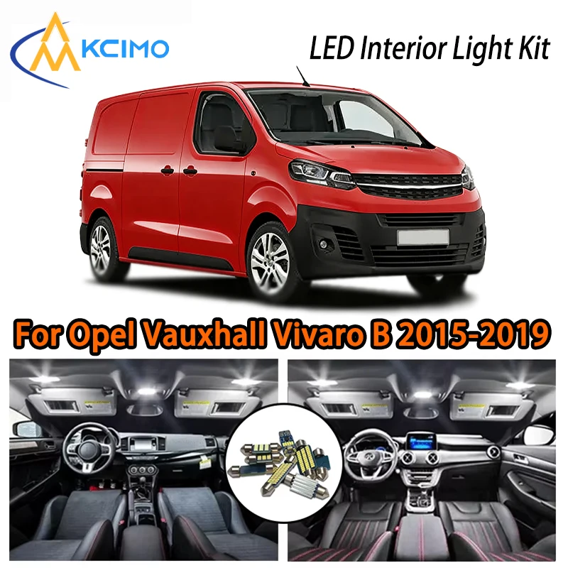 

Простые в установке светодиодные внутренние светильники для Opel Vauxhall Vivaro B 2015-2019, белый и синий цвета на выбор, суперяркие, долговечные.