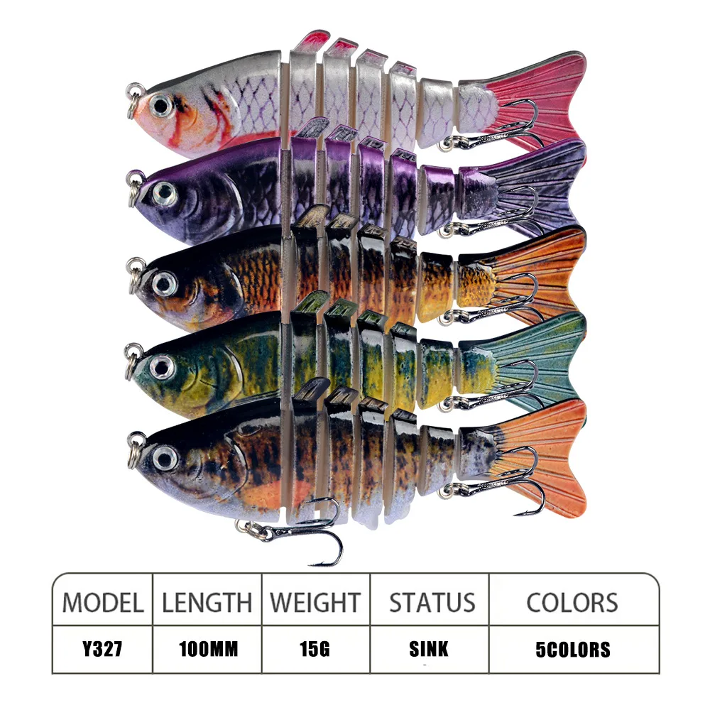 1 Pieces Fishing Lures Multi 6/7 Segments Jointed Hard Bait Wobblers Swimbait Crankbait Swim Bass For Pike Sinking