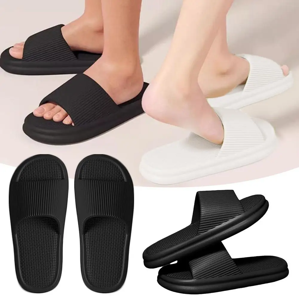 Runs Small Thick Platform Cloud Slippers EVA Soft Sole Pillow Slides Summer Flip Flops Women Non Slip Bathroom Home Slippers