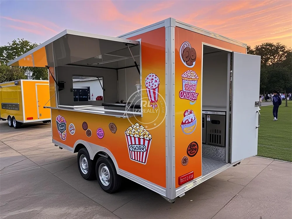 With Full Kitchen  Australia Standard Stainless Steel Truck Mobile Hot Dog Food Truck  DOT Certified